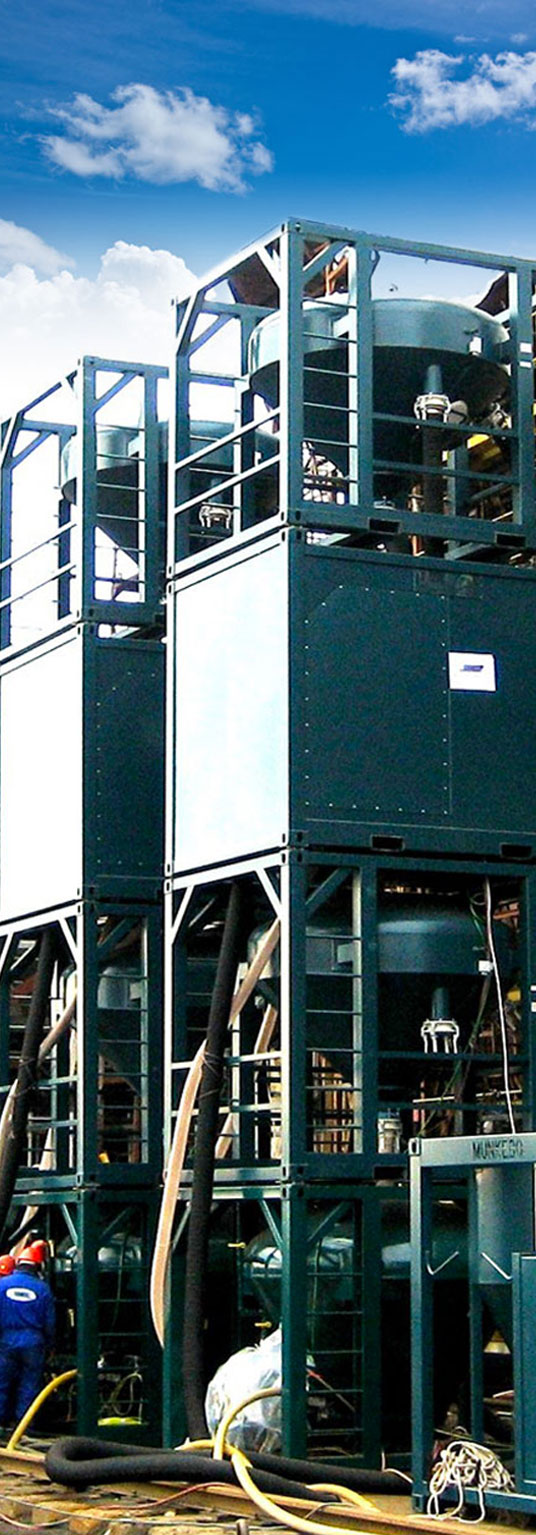 Two Munkebo Portable Vacuum and Recycling Tower Systems by Clemco Two Munkebo Portable Vacuum and Recycling Tower Systems by Clemco