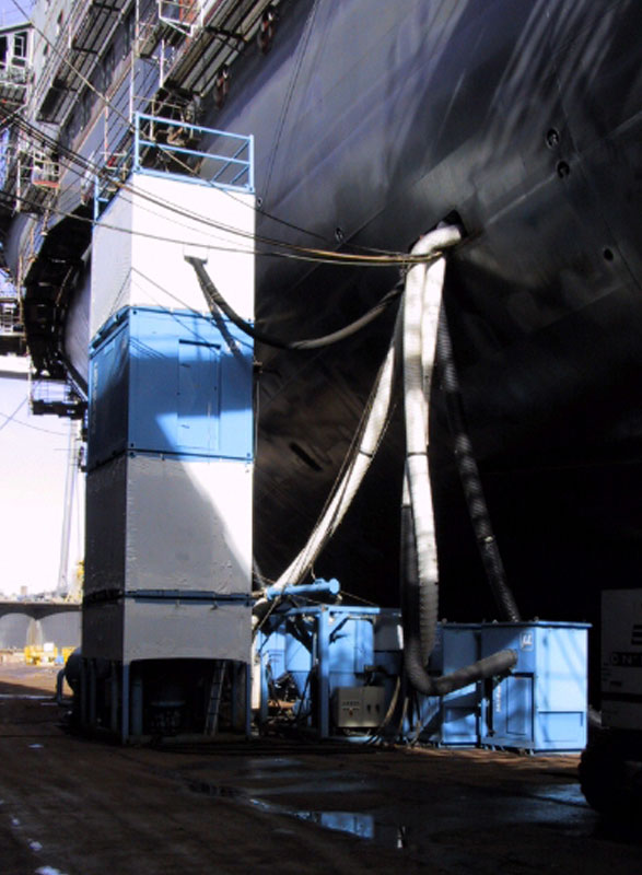 Weatherproofed Tower System--Munkebo Portable Abrasive Vacuum and Recycling System by Clemco Weatherproofed Tower System--Munkebo Portable Abrasive Vacuum and Recycling System by Clemco