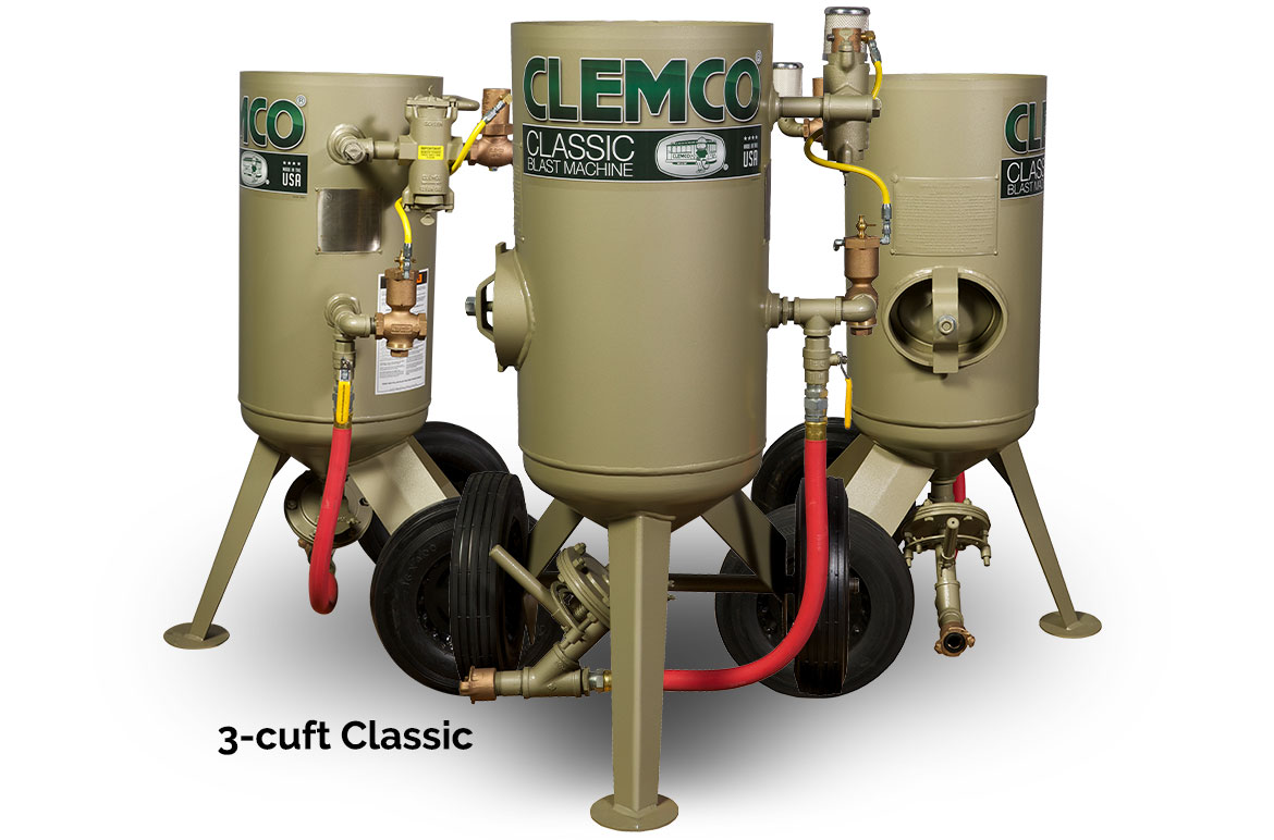 3 cuft Classic Abrasive Blast Machine | 180° view- right, front, and left sides