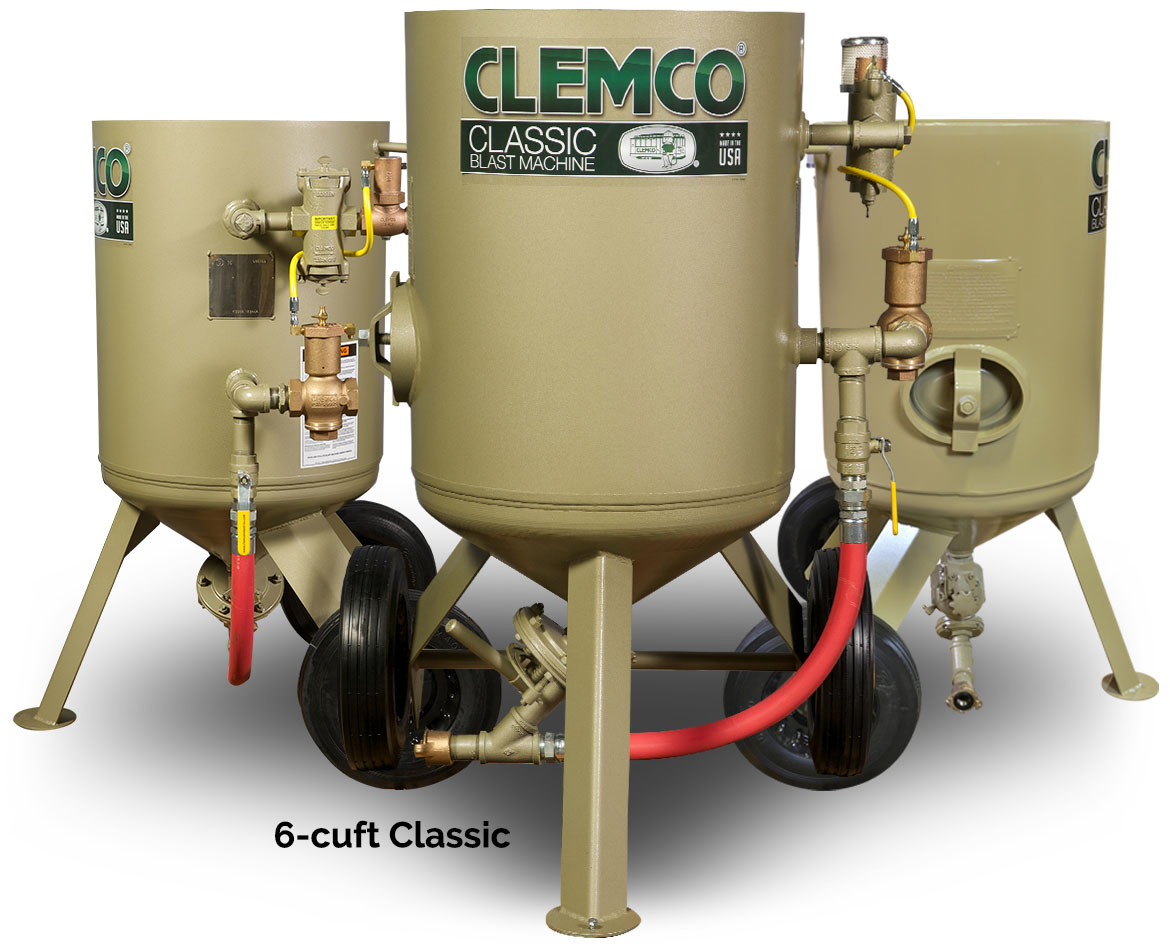 6 cuft Classic Abrasive Blast Machine | 180° view- right, front, and left sides