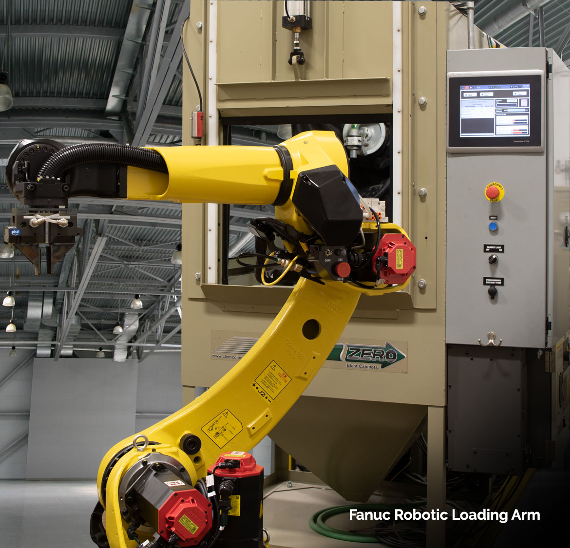Fanuc Robotic Loading Arm, Sandblast Cabinets