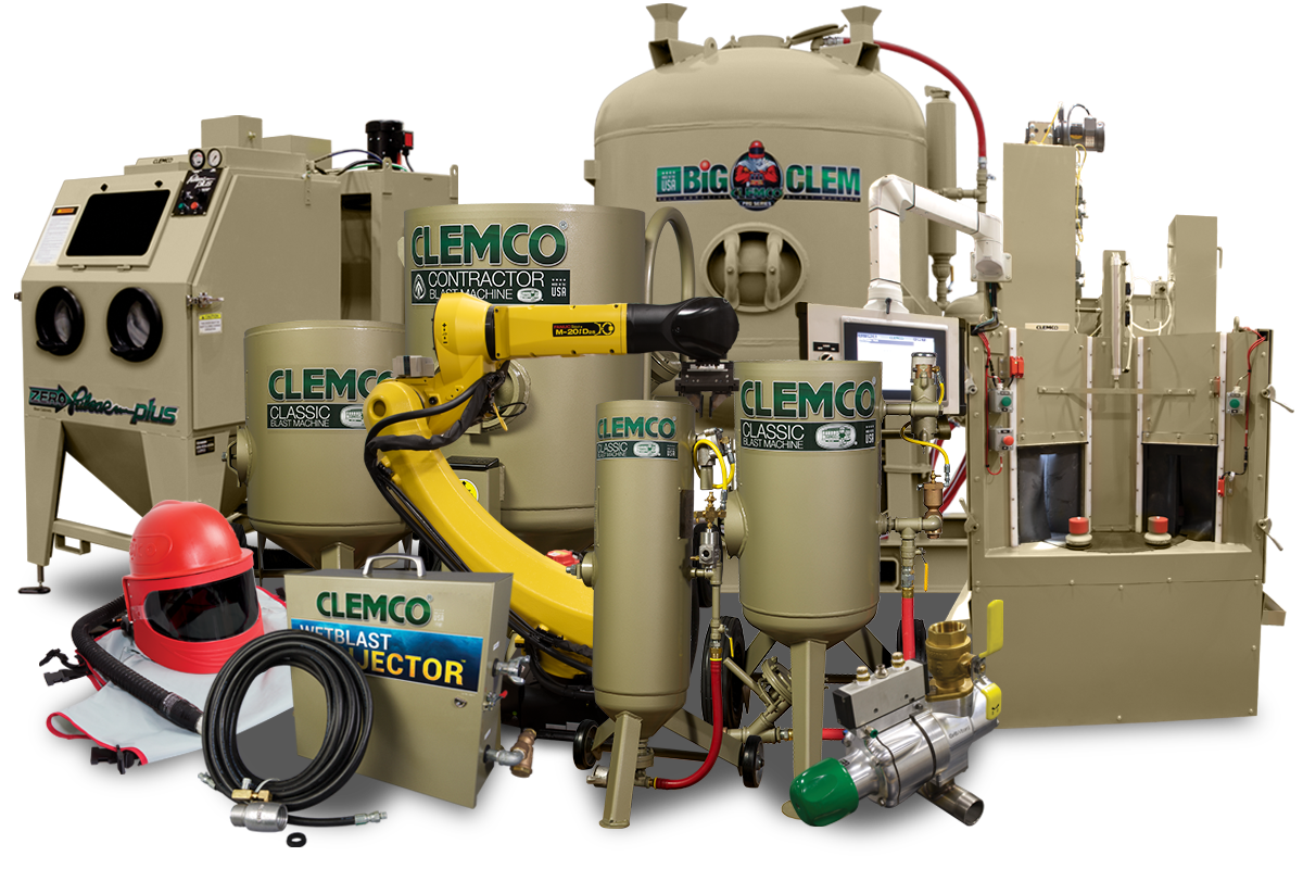 Clemco Abrasive Blasting Equipment, sand blasting machine, sandblasting equipment and Media Blasting Equipment