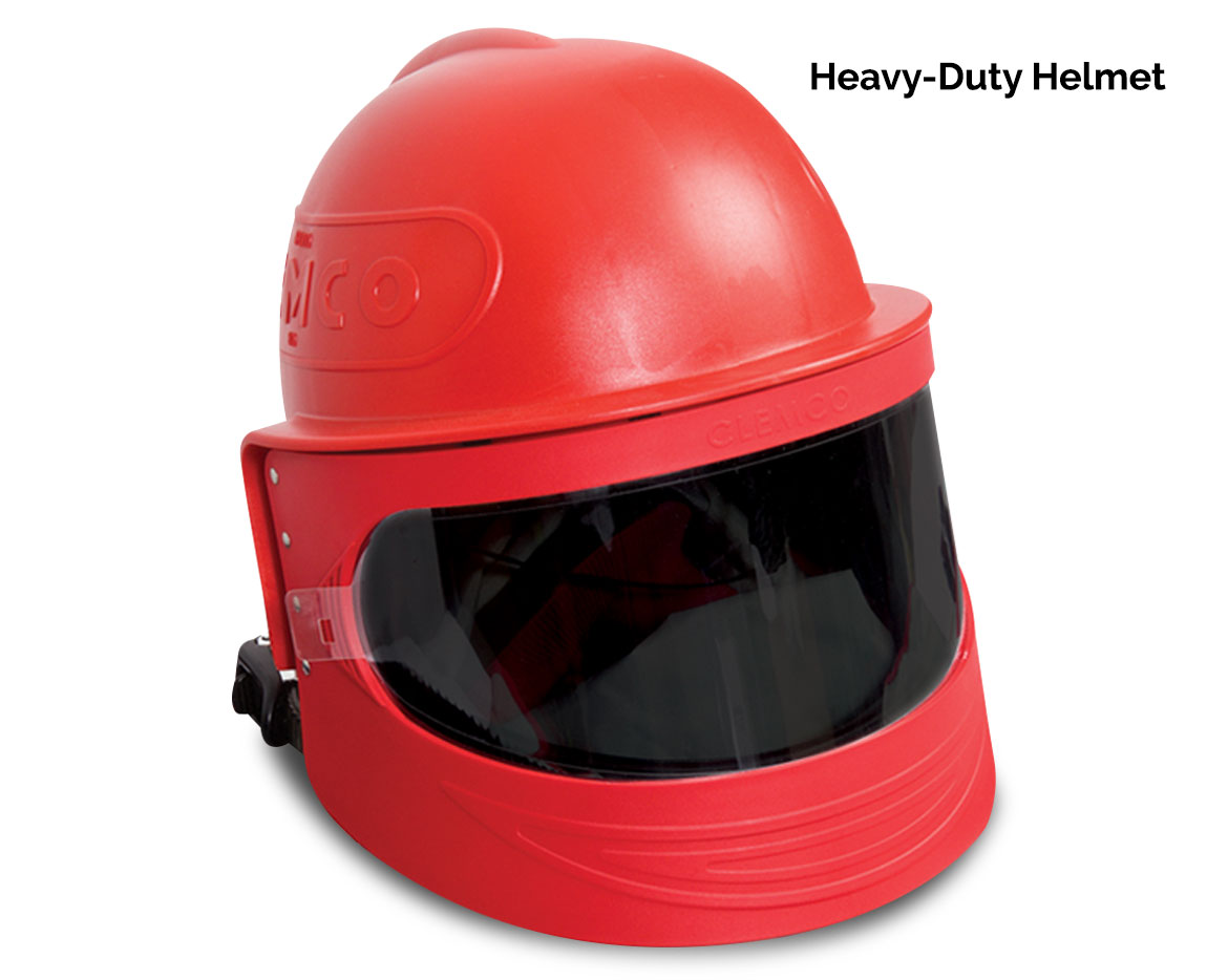 a red helmet with a visor