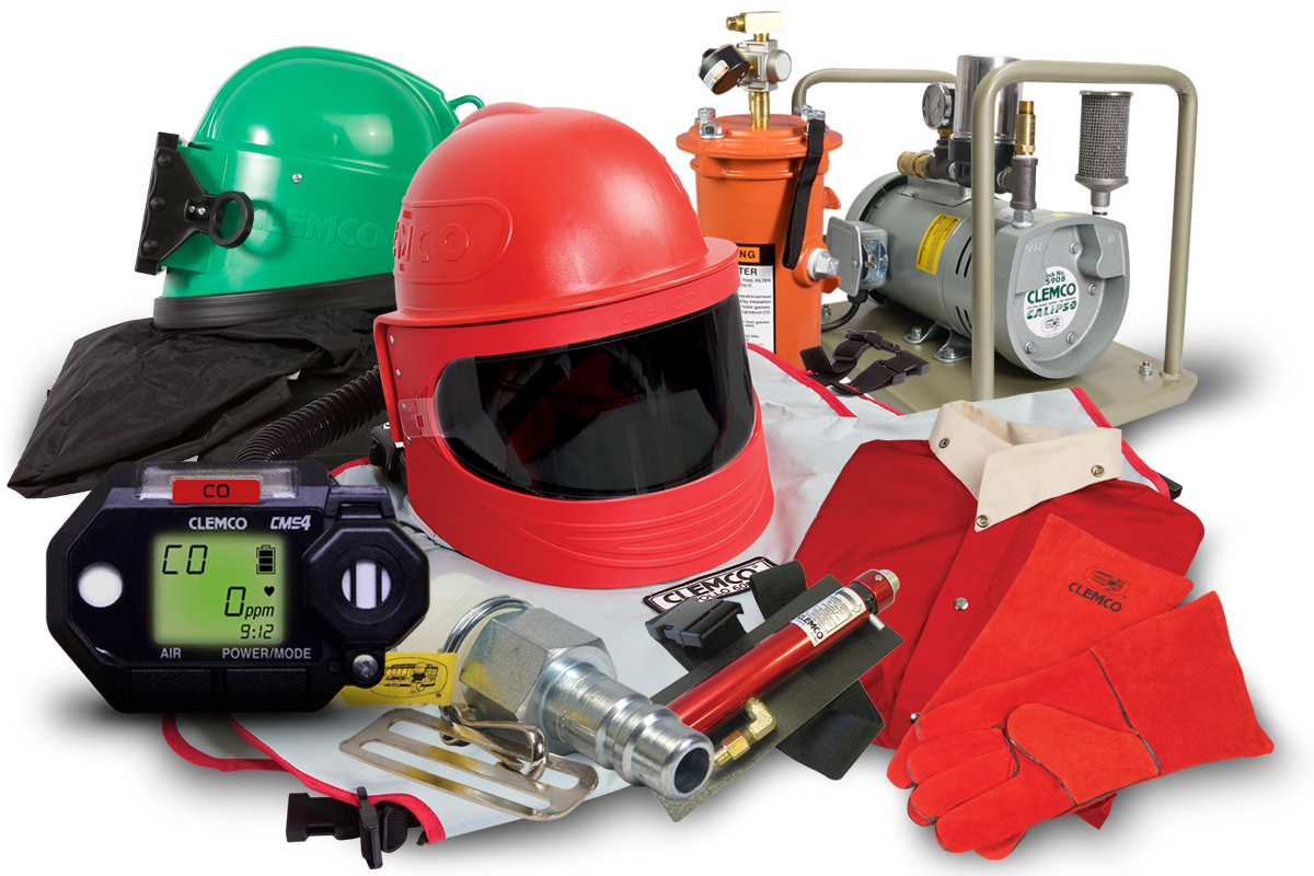 a group of safety equipment