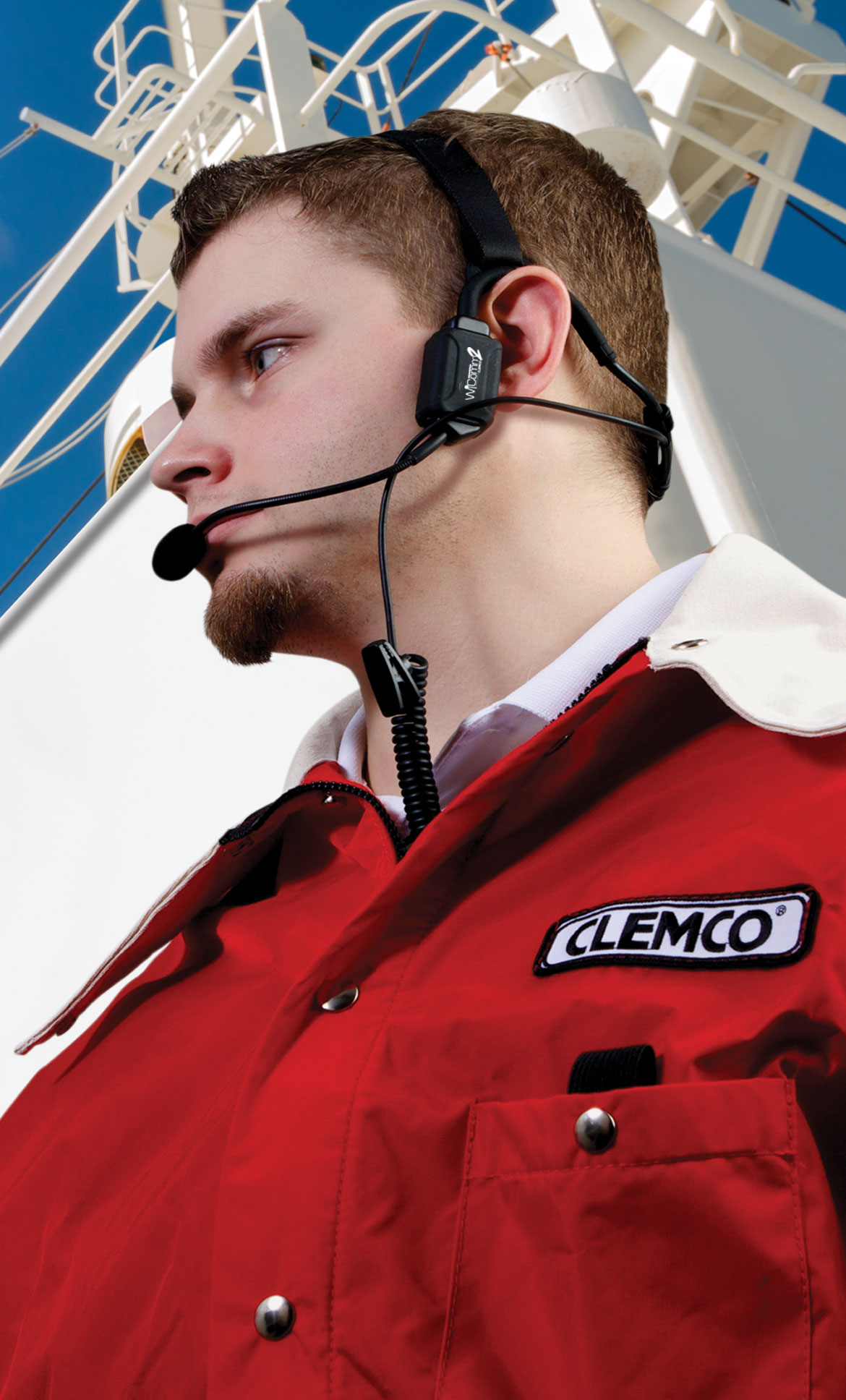 a person wearing a headset