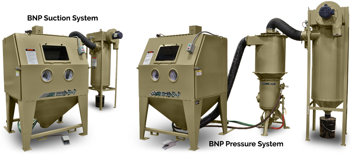 BNP Blast Cabinets Suction and Pressure Systems
