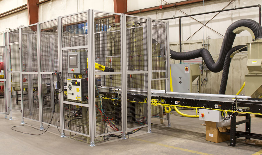 Automated Engineered Blast Cabinet with Robotics
